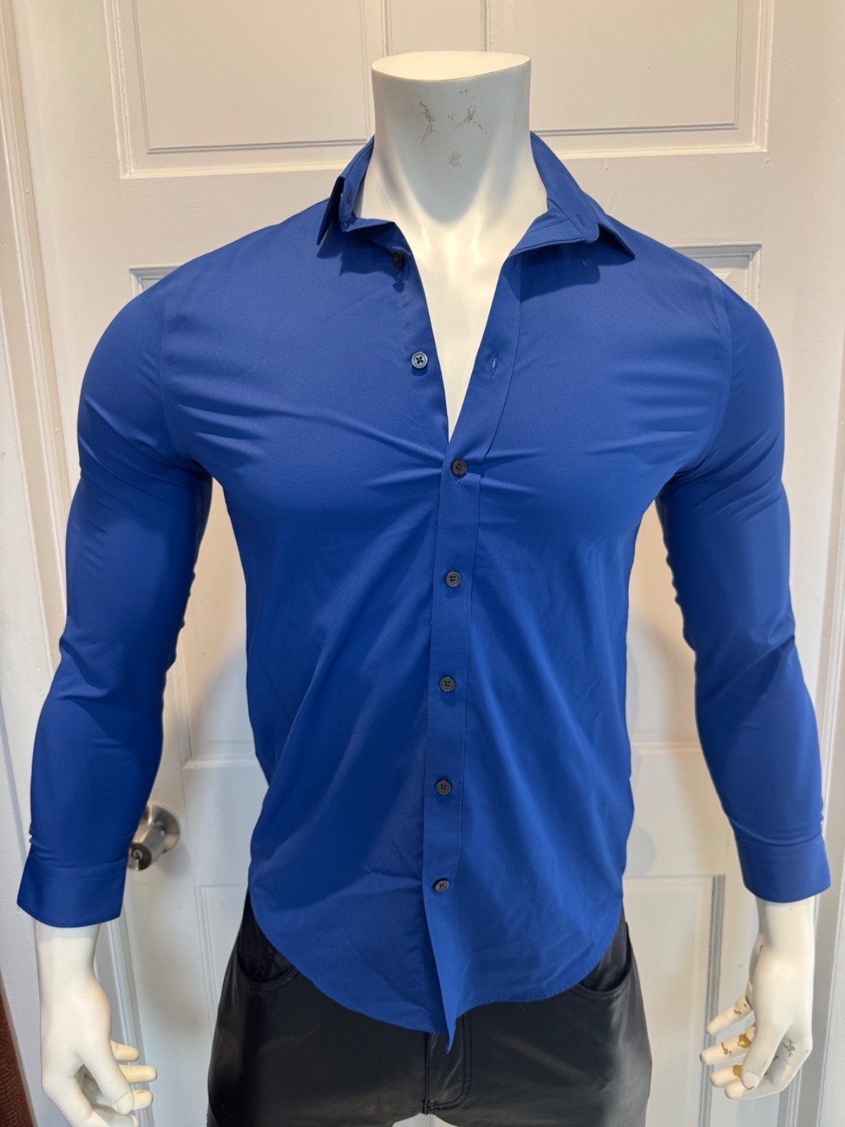 Express Performance Slim Button-Do Dress Shirt Ro… - image 1