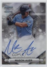 2023 Bowman Sterling Prospect Auto Refractor 102/150 Mason Auer #PA-MA Auto 2f9