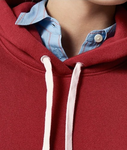 J Crew Heritage Fleece Hoodie Women's Small Red Style BT723 Retail $98 NWT - Picture 2 of 10