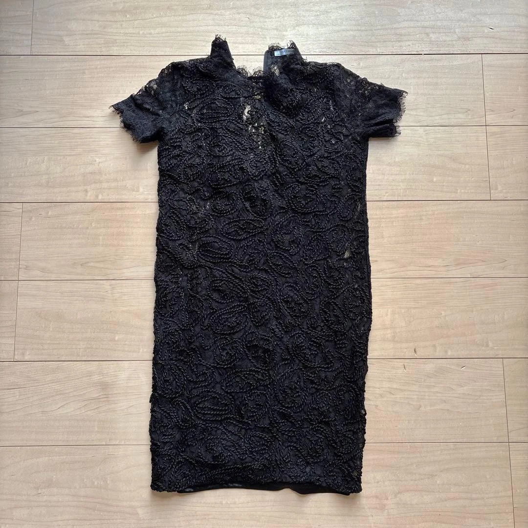 zara lace dress ebay Zara Black White Contrast Fabric Lace Dress Size M