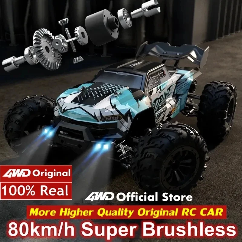 Auto RC brushless ad alta velocità 80 km/h, telecomandata a LED,... - Immagine 2 di 4