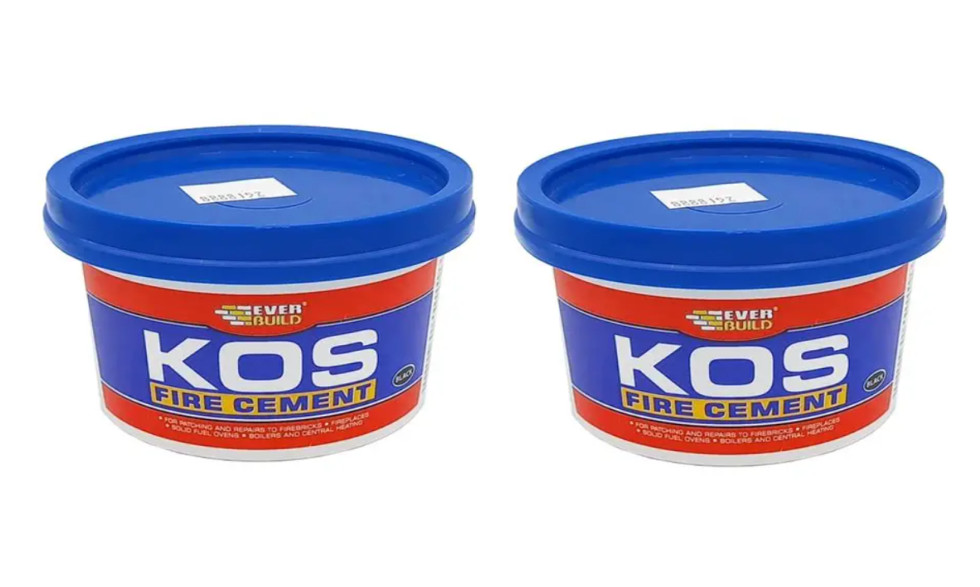 2 x Everbuild KOS Fire Cement Ready Mixed Blend 500g (x2 500g TUBS)