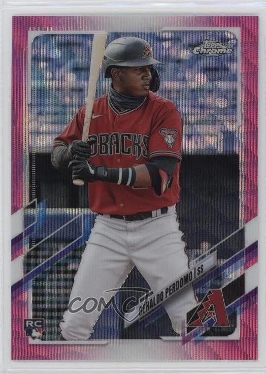 2021 Topps Chrome Update Target Pink Wave Refractor Geraldo Perdomo #USC66 6h8