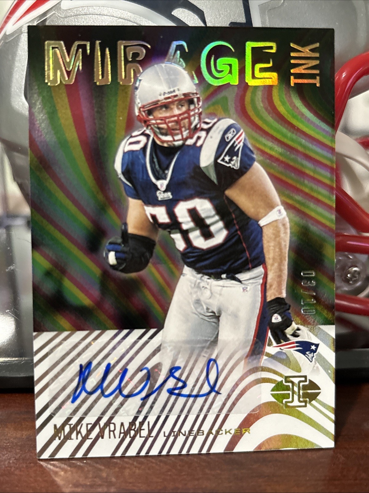 2021 Panini Illusions Mike Vrabel Auto SP /10 Mirage Ink Pats