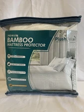 Plush Deluxe Premium Bamboo Mattress Protector California King Waterproof NEW