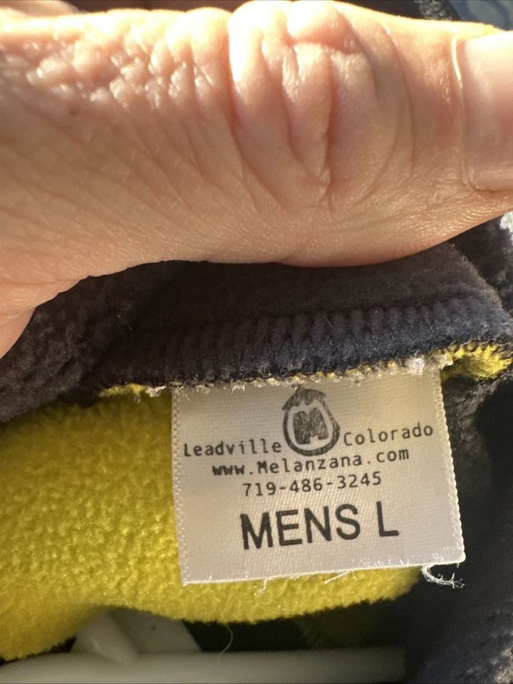 Chaqueta con capucha grande de vellón con cremallera completa amarilla/azul Melanzana para hombre Foto 3 de 4