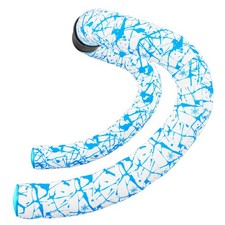 Supacaz Super Sticky Kush White Bar Tape Neon Blue Splat Grip Wrap-Brand Direct