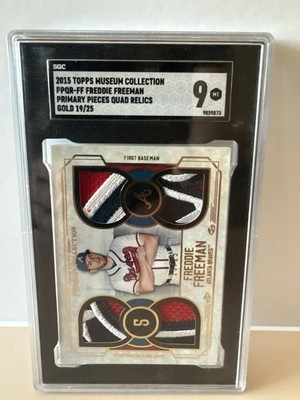 Freddie Freeman /25 - 2015 Topps Museum Collection - Quad Patch (Gold)