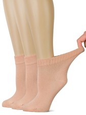 Women Bamboo Diabetic Ankle Socks For Swollen Legs, 3 Pairs, by Hugh Ugoli