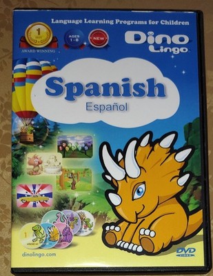 Dino Lingo DVD Program Spanish Language Learning for Children 6 Discs Tested