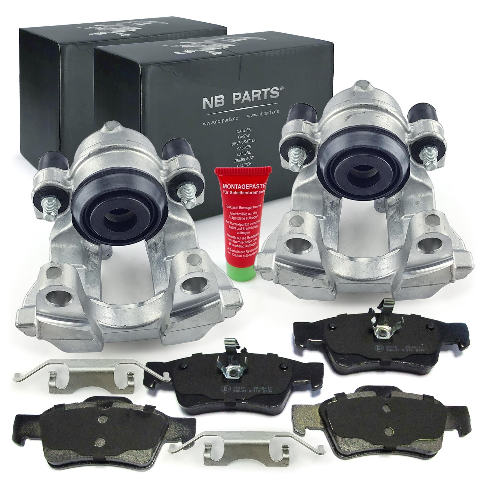 2X Brake Calipers + Brake Pads Rear For Mercedes-Benz E-Class W211 S211 SL