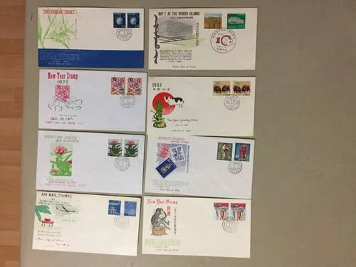 Eight RYU KYU- Japan fdc with two stamps