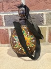 Vintage Handpainted Decorative Wooden Canteen Wine Bottle Flask Folk Art 8" — photo 8