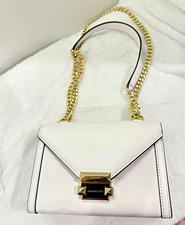 Michael Kors White Small Flap Shoulder Bag Go...