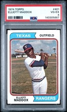 1974 TOPPS #401 ELLIOTT MADDOX PSA 4