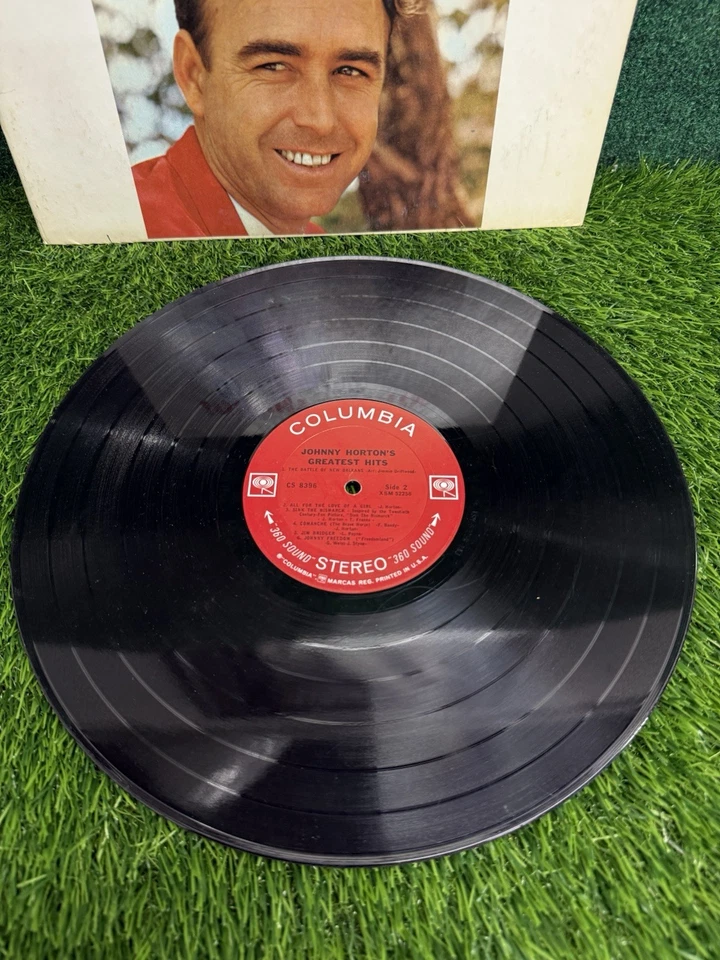 Johnny Horton's Greatest Hits LP Record Album Very Good Vinyl Good Cover Foto 3 de 3
