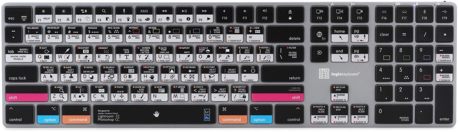 LogicKeyboard Titan Wireless Backlit Keyboard for Adobe Photoshop CC/Lightroom