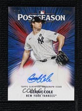 2025 Topps Series 2 Postseason Performance Red 5/5 Gerrit Cole #PPA-GC Auto 05ns