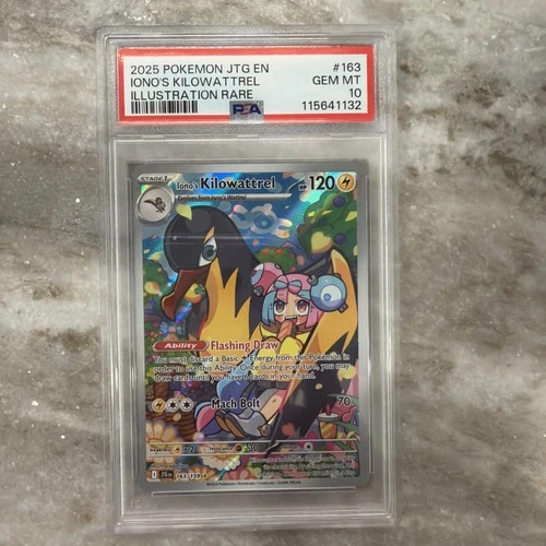 Pokémon TCG Iono's Kilowattrel 163/159 Journey Together Illustration PSA 10