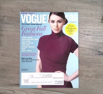 Vogue Patterns August September 2011 Magazine Great Fall Fashions Sewing