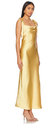 Heartloom Cinta Slip satin Dress Gold size XS  $139msrp
