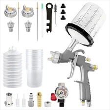 D1 LVLP Air Paint Spray Gun 1.3/1.7/2.0mm Nozzles w/ 10x Mixing Cup Easy to Use