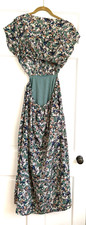 Boho Maxi Dress Back Cutout Cottagecore Prairie Regency Feminine Romantic | L