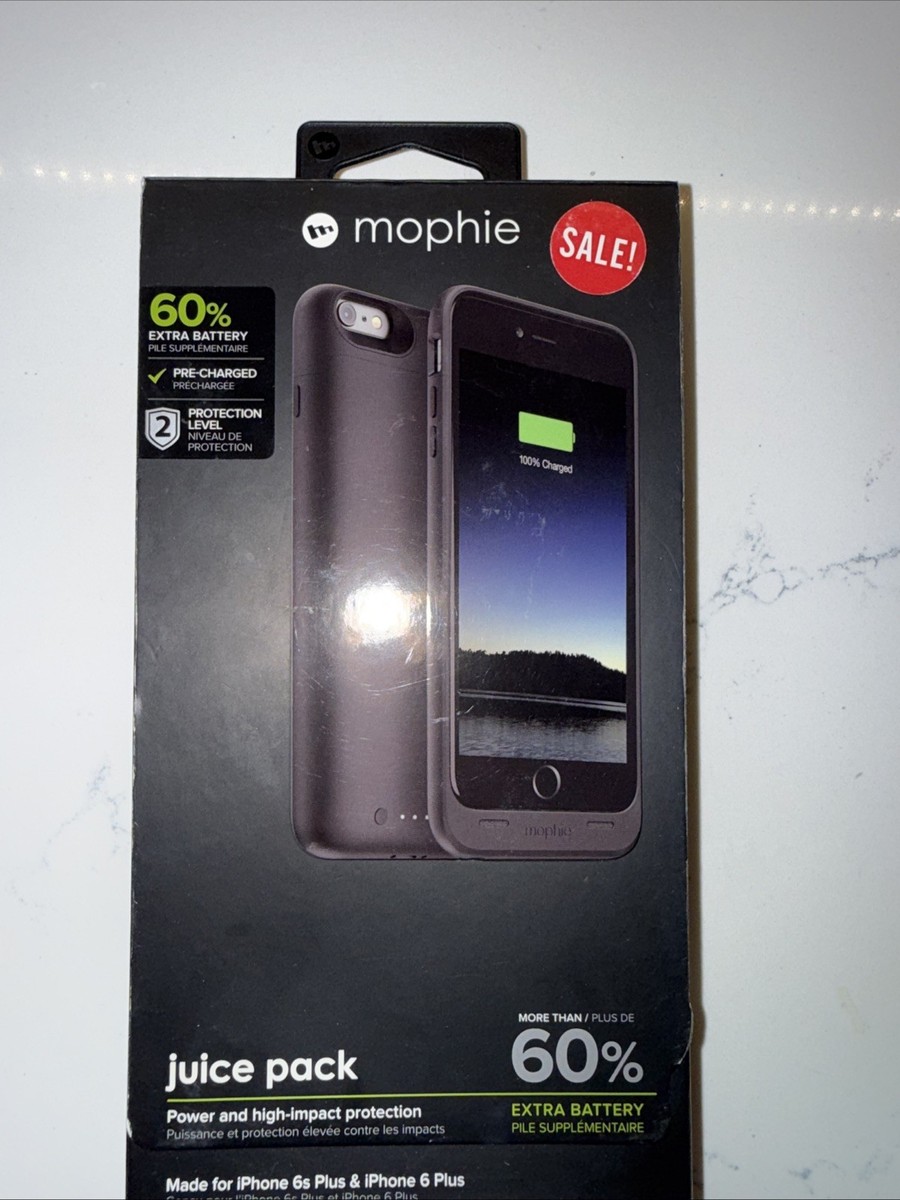 スマホアクセサリー iPhone6plus mophie juice pack 60% NIB New Mophie Black Juice Pack Battery for iPhone 6 6s Plus