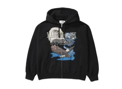 Sweat à capuche zippé Supreme x MM6 Maison Margiela Eagle "Noir" - Photo 1/4