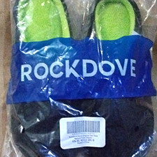 RockDove Men's Original Two-Tone Memory Foam Slip-On Slippers Black/Blue/Green 7