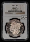 1880-S $1 Morgan Silver Dollar - Proof-Like Looks Deep- NGC MS 63 PL - SKU-B5844