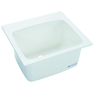 #ad Mustee 10 Utility Sink 13 3 4 In H 25 In W 22 In L Drop In Smc Fiberglass $91.99
