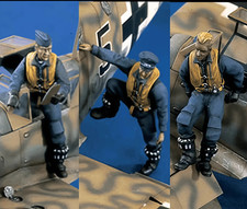 1:48 Scale WWII German Luftwaffe Pilot Crew Figures Resin Set Aircraft Theme