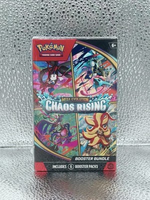 Pokemon Pokmon TCG Mega Evolution Chaos Rising Booster Bundle, 6 Booster Packs,