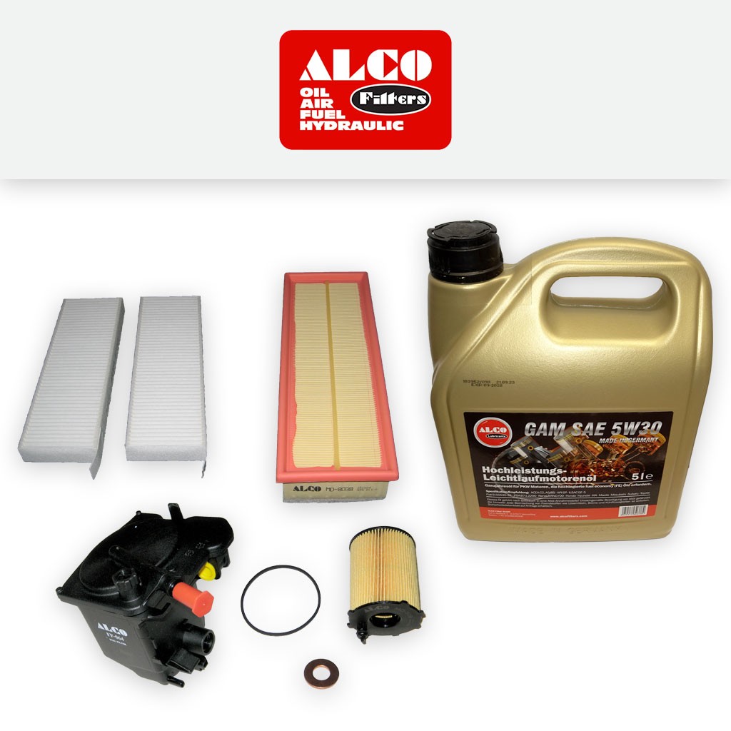 SERVICE KIT for CITROEN C4 PICASSO 1.6 HDI DV6TED4 OIL AIR FUEL CABIN FILTER+OIL