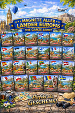 Alle Länder Europas Magnet Souvenir Kühlsch...