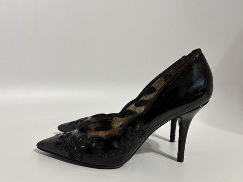 Vtg Dolce & Gabbana Black Patent Leather Heels 37