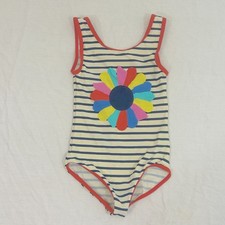 Mini Boden Swimsuit Girls Striped 3D Flower Size 7 8