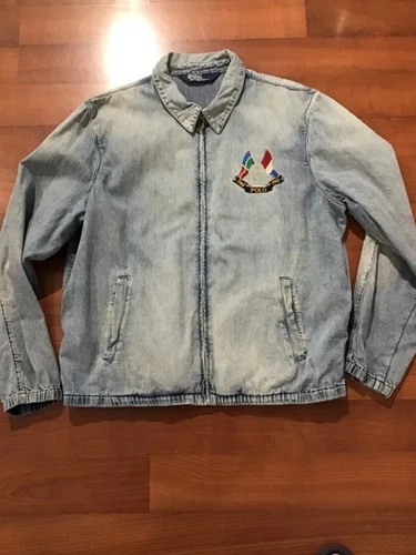 Polo Ralph Lauren Embroidered Cross Flags Denim Jacket XXL Anniversary Reissue image 3