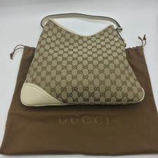 Gucci Britt hobo bag beige ebony GG canvas ivory leather