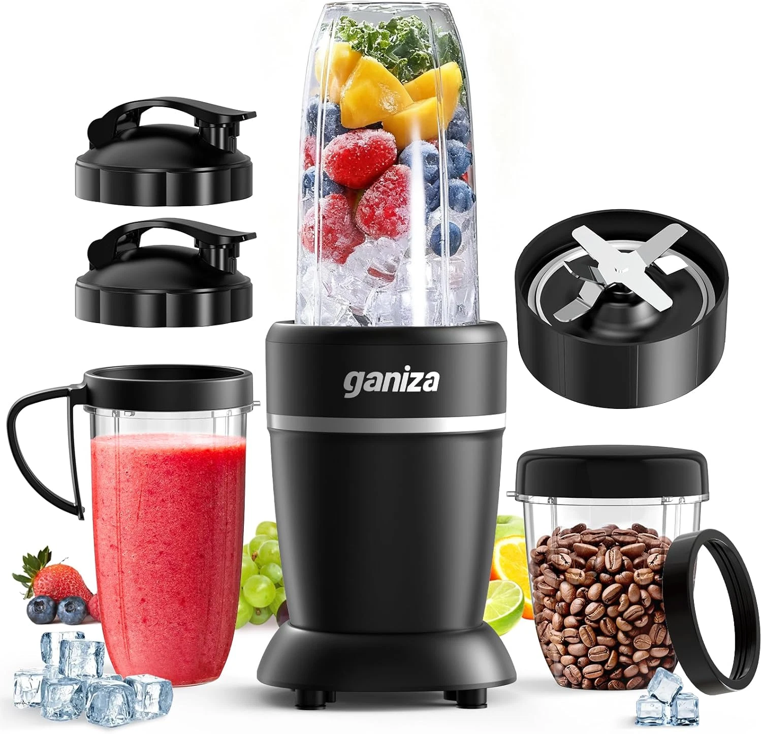 Blender for Smoothies, 14 Pcs Smoothie Blender for Kitchen, Max 1300W Portable B