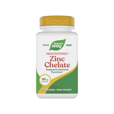 Nature's Way Zinc Chelate, Supplements, Supports 100 Count (Pack of 1) 