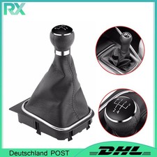 5 Gang Schalthebel Leder Schaltsack Schaltknauf für VW Golf 5 + 6 BJ 2003-2016