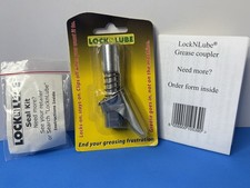 LockNLube Grease Gun Coupler, locks on, doesn't leak, rated over 10,000 PSI