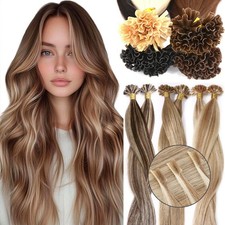Keratin Nail U Tip Human Hair Extenisons Pre Boned Cold Fusion Hair Sayle 1g/s