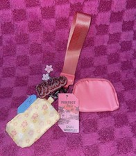 Wristlet Strap BABE rhinestones wristlet strap keychain with flowers
