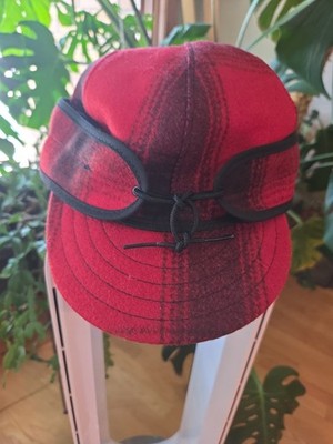 Stormy Kromer The Original Cap Size 7 1/4 Wool Blend USA Made Buffalo Red Plaid