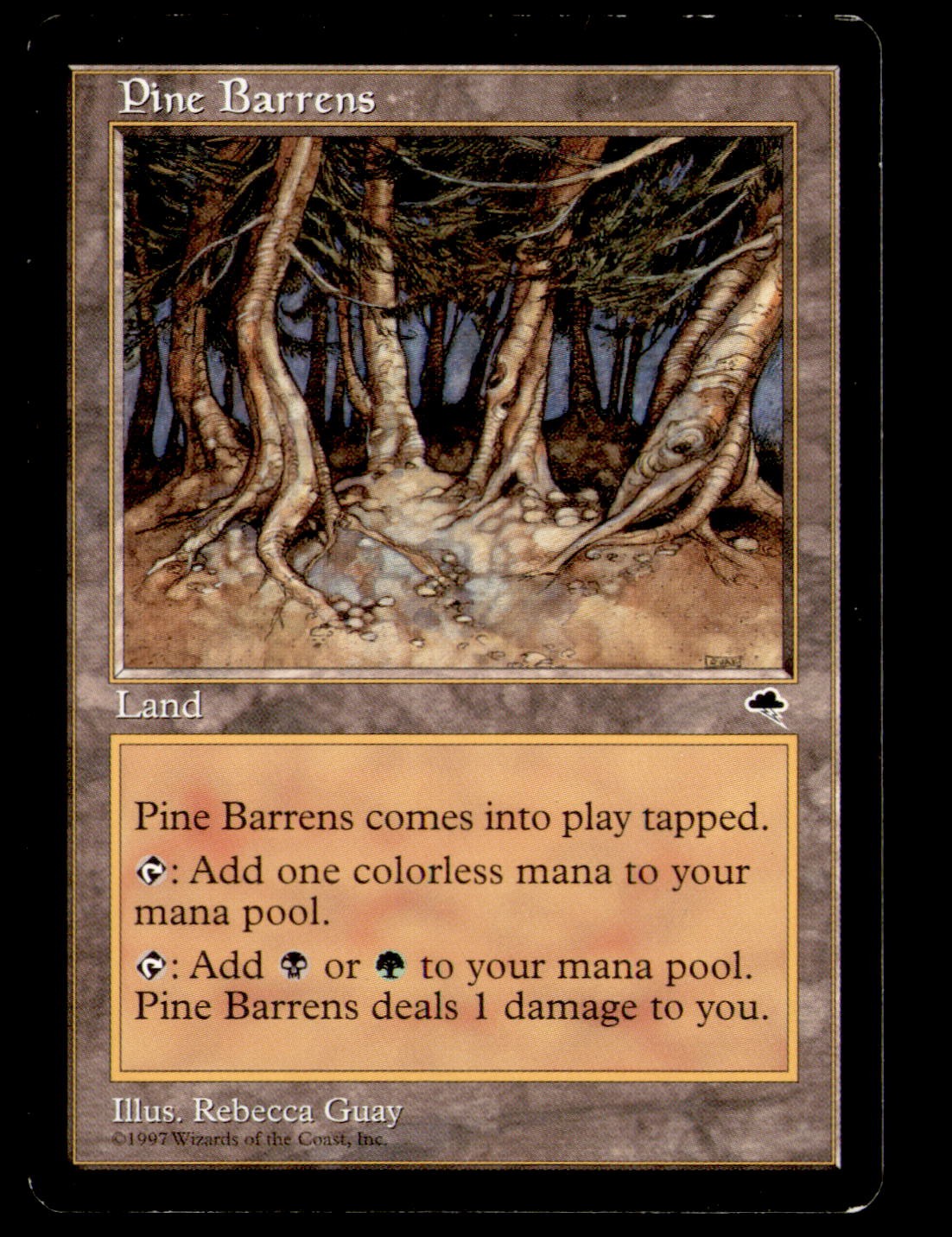 Pine Barrens 321 Rare Tempest Magic: The Gathering Moderately Played