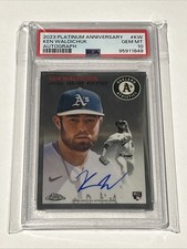2023 Topps Chrome Platinum Anniv Ken Waldichuk Auto Rookie RC #CPA-KW A's PSA 10