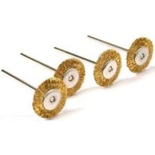 20pcs Dia 25mm Rotary Tool Brass Wheel Wire Brush Set - Fits Dremel 1/8"Shank